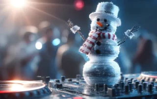Turntable at a snow party