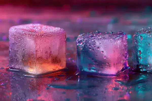 Block ice at a party