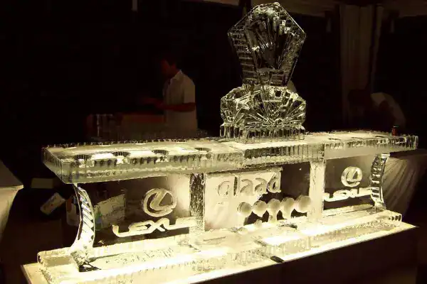 An ice display for Lexus
