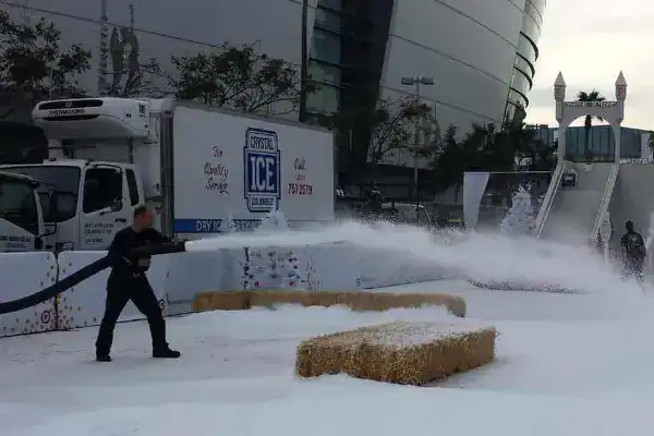 Artificial snow for an LA event