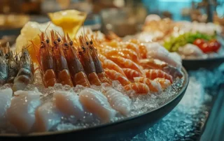 Food display with ice