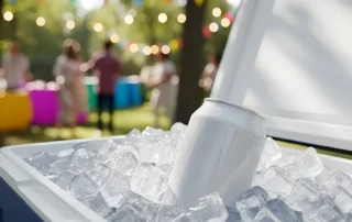 An ice cooler at the park