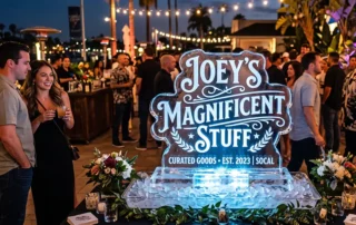 Ice sculpture featuring Joey's Magnificent Stuff